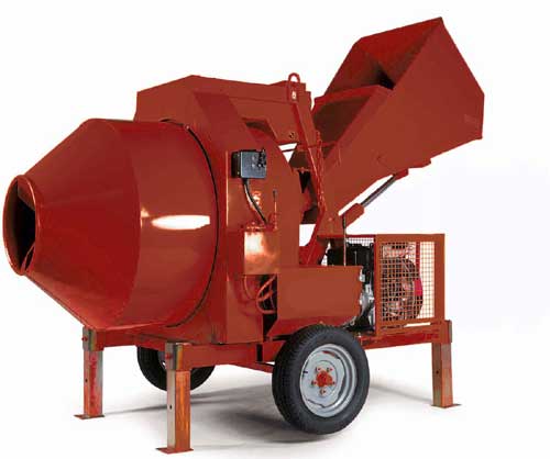 Hydraulic concrete mixer